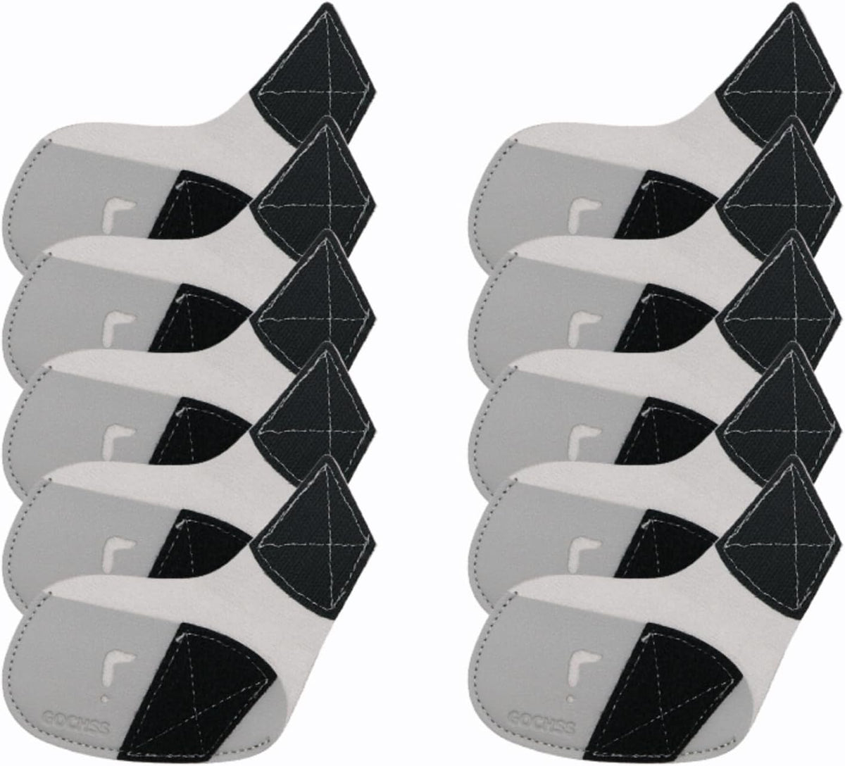 I Golf Iron Headcovers 10pcs PU Fit Both Right-Handed Clubs Golf Club Protector for Titleist
