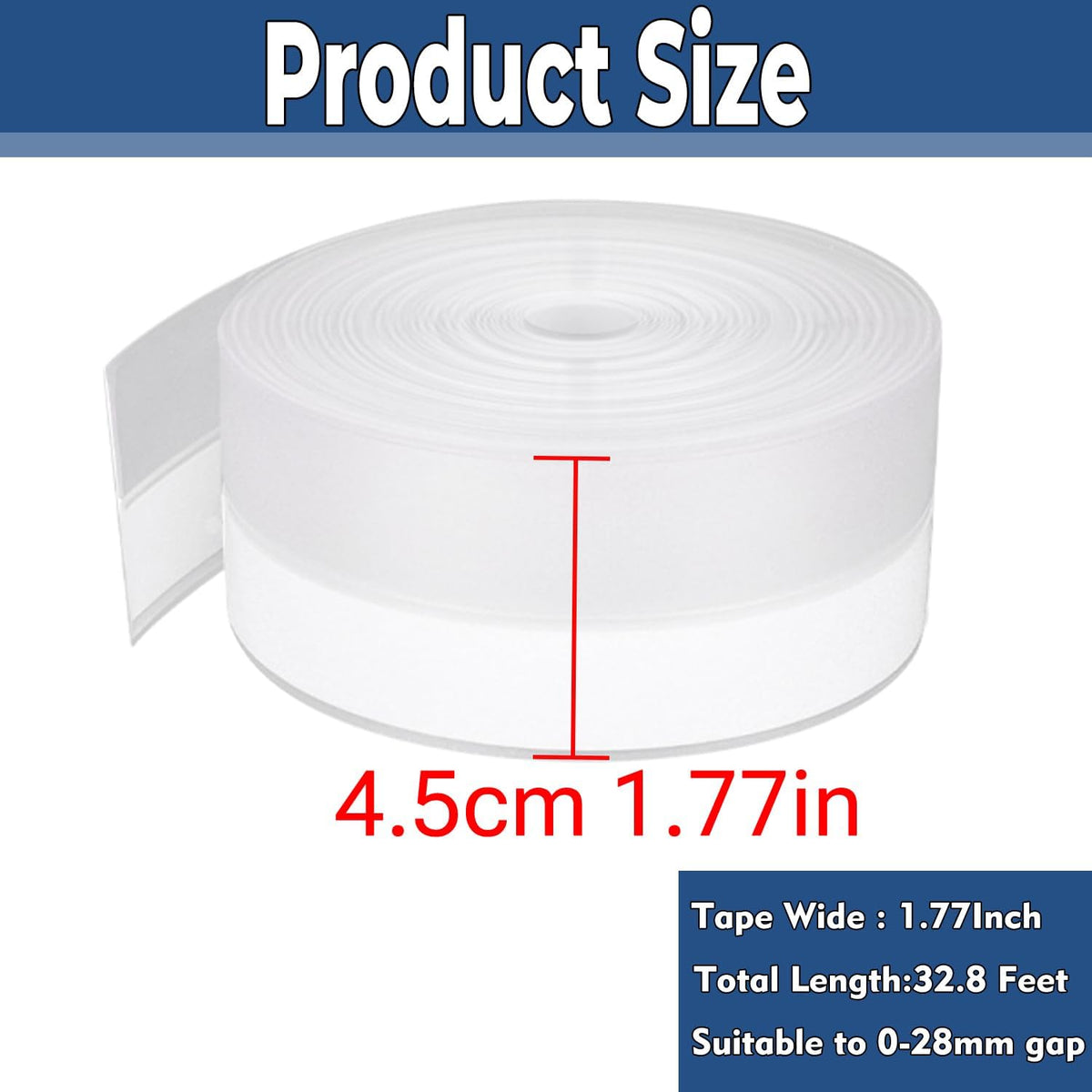 Weather Stripping Door Seal Strip 33 Feet Strip Bottom Draft Insulation Stopper Weatherproof