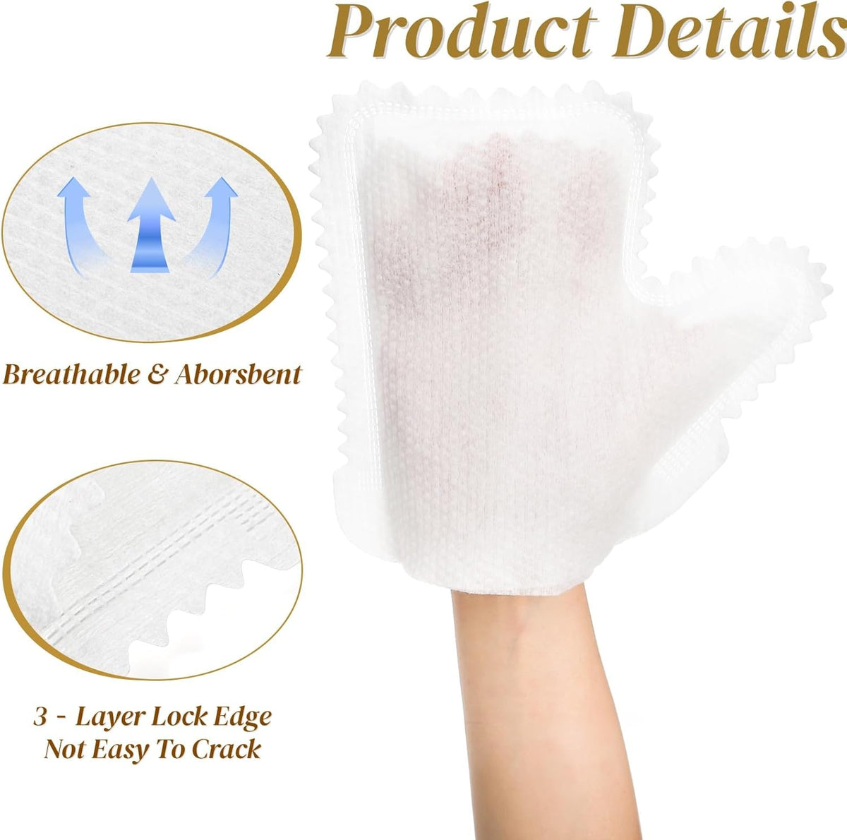100 Pcs White Microfiber Dusting Gloves, Disposable Artisan Dust Cloth Remove Mitt, Dual-Sided Dust