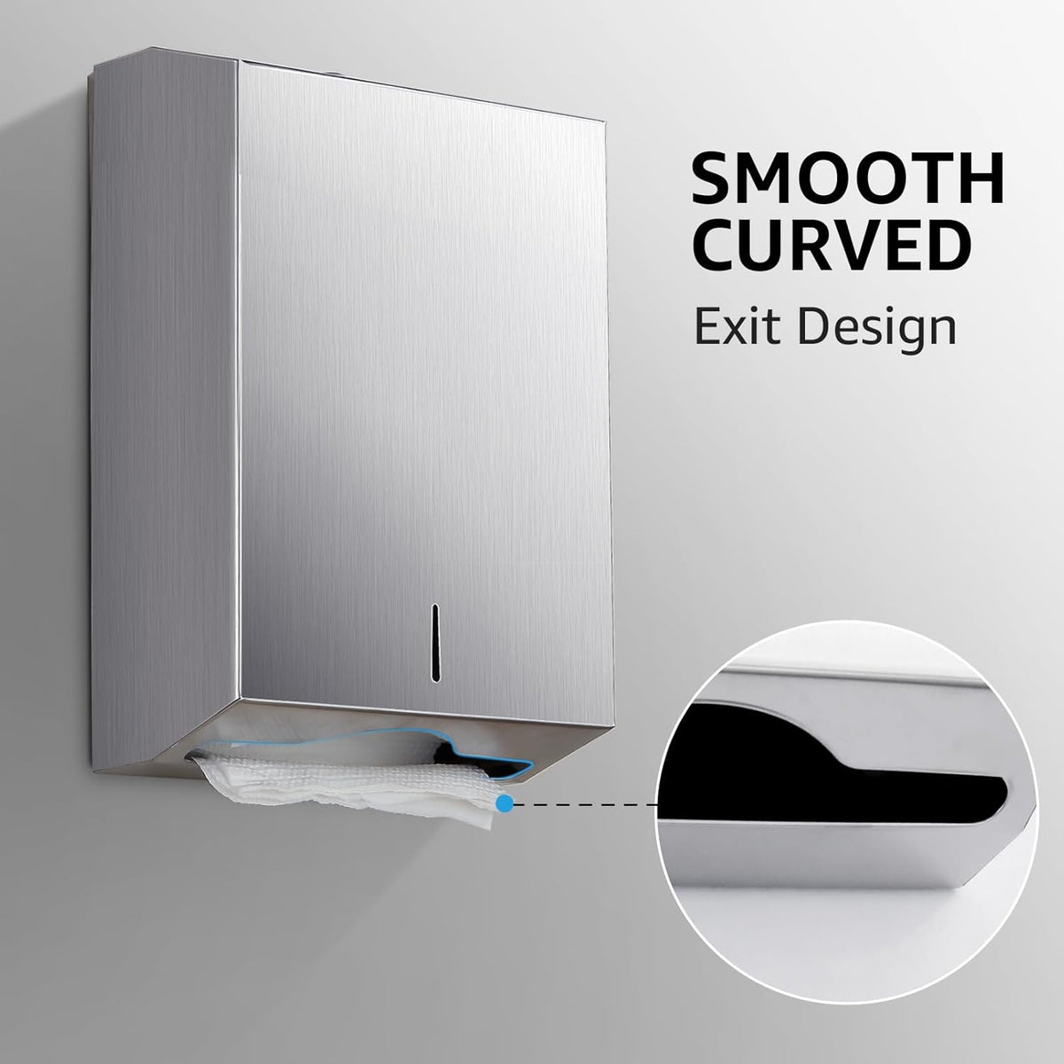 Paper Towel Dispenser Wall Mount - Multifold Trifold Paper Towel Dispensers, Large Capacity