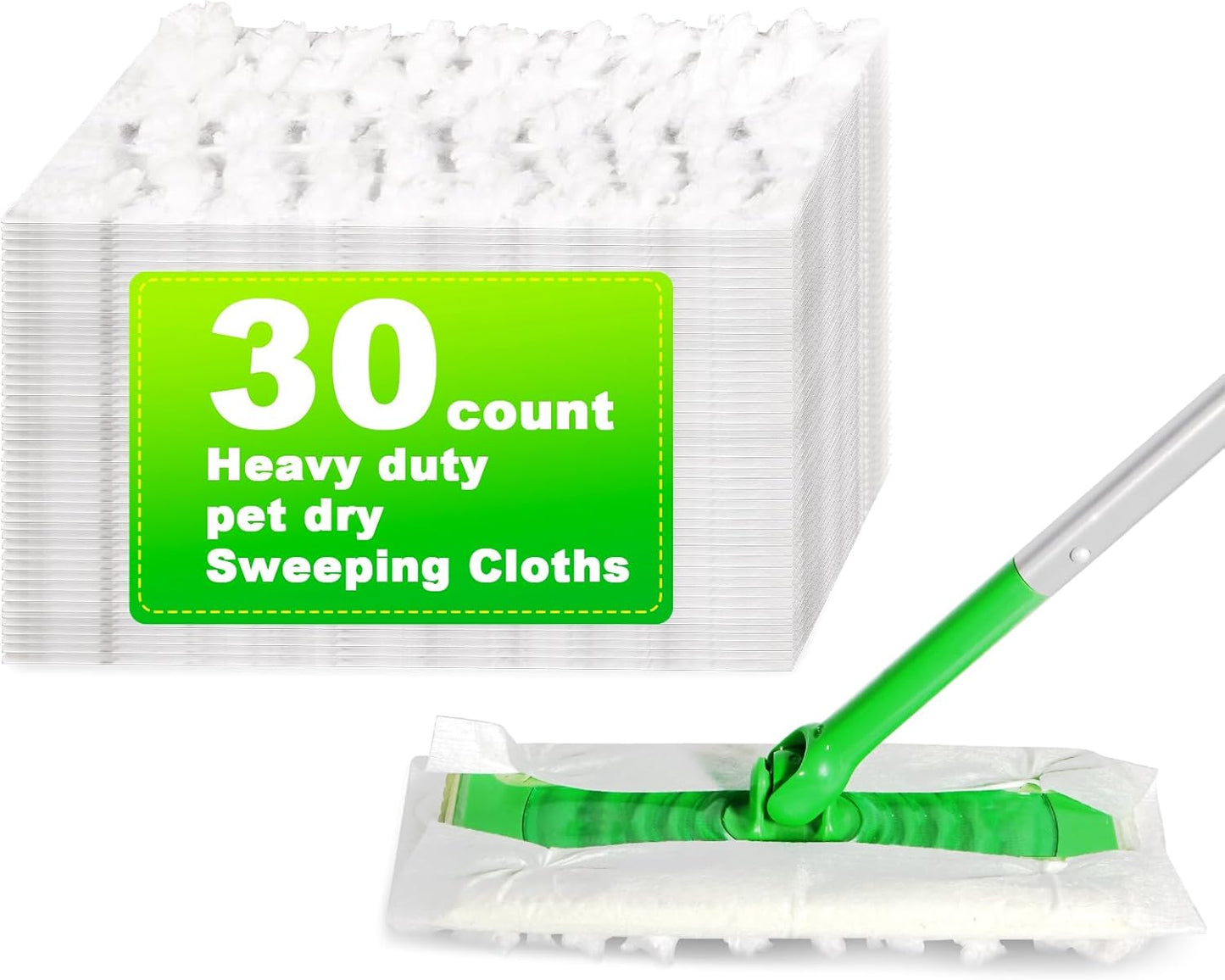 Heavy Duty Dry Sweeping Cloths Pads for Swiffer Sweeper Mop, Disposable Microfiber Duster Mop Pads
