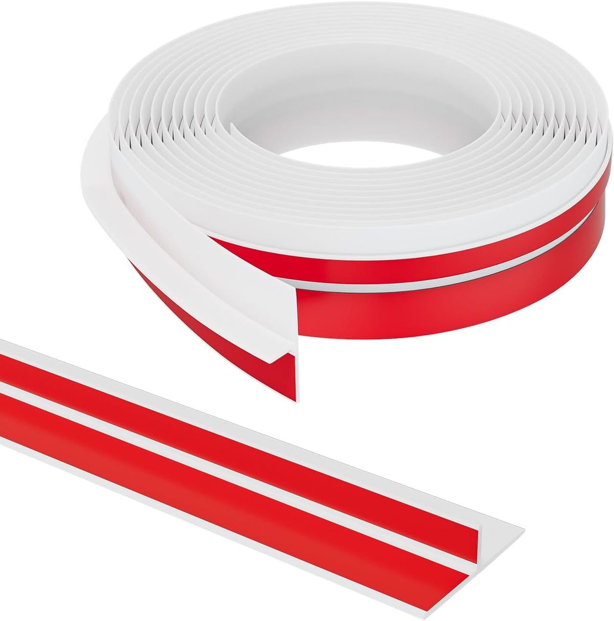 T-Shaped Door Draft Stopper, 1.97 in x 20 Ft Silicone Seal Strip for Windows Gaps, Weather