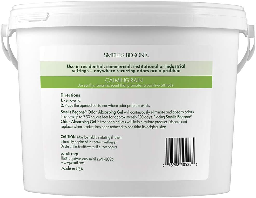 SMELLS BEGONE 1-Gallon Odor Absorber Gel - Air Freshener & Odor Eliminator for Homes, Garages &