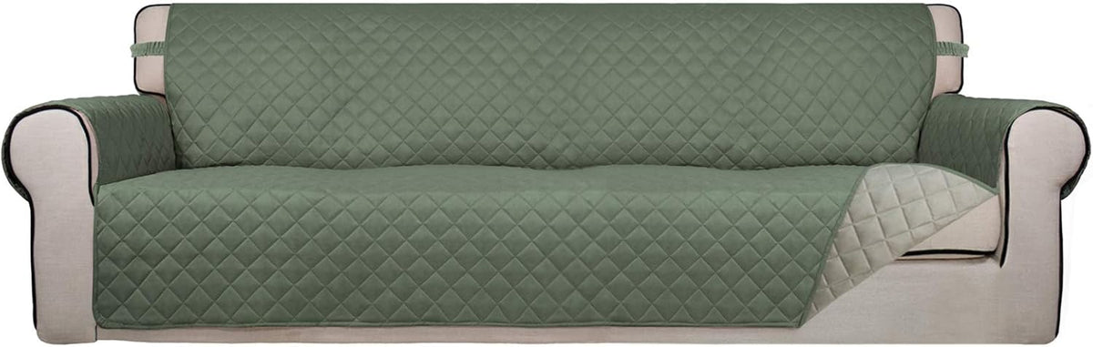 PureFit Reversible Quilted Sofa Cover, Water Resistant Slipcover Furniture Protector, Washable