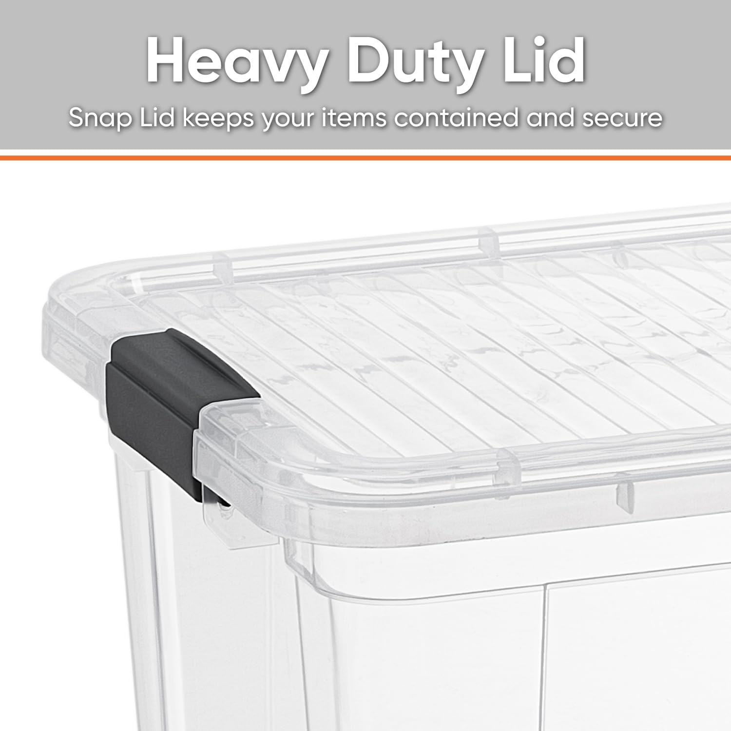 Superio Clear Storage Boxes with Lids, 11 Quart Plastic Container Bins for Organizing, Stackable