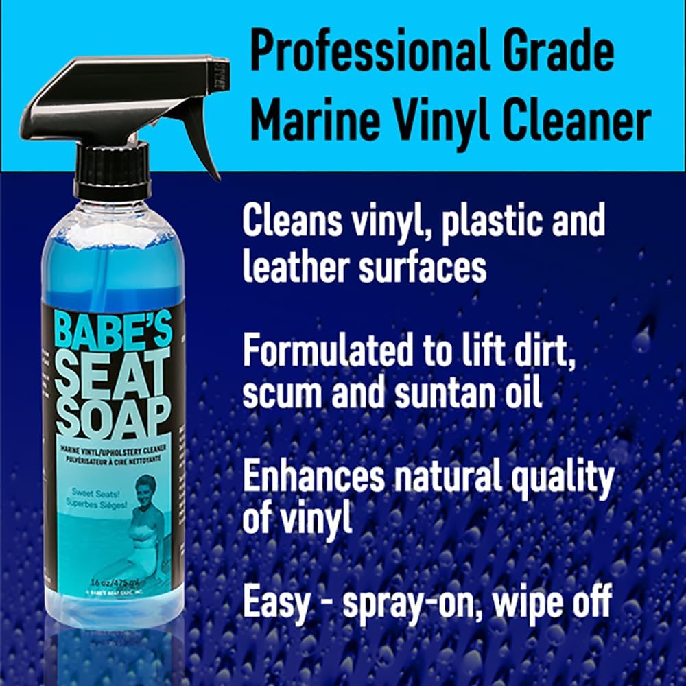 Babe’s Seat Soap – Marine Vinyl, Plastic & Leather Cleaner for Boat Seats – Cleans, Conditions &