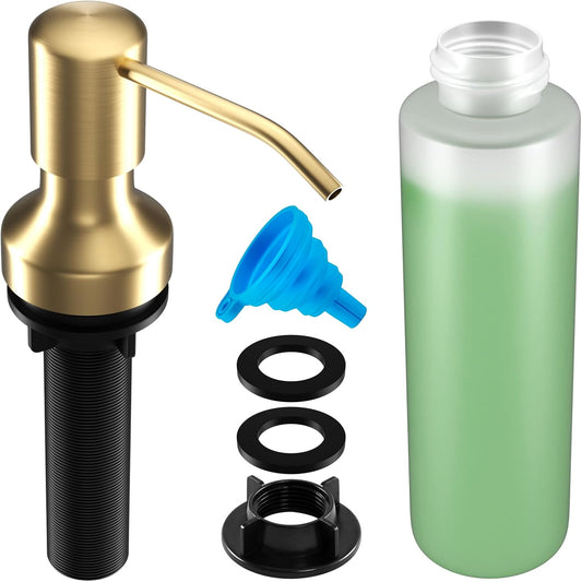 Soap Dispenser for Kitchen Sink, Kitchen Sink Soap Dispenser with 17 OZ Bottle, Refill from The Top