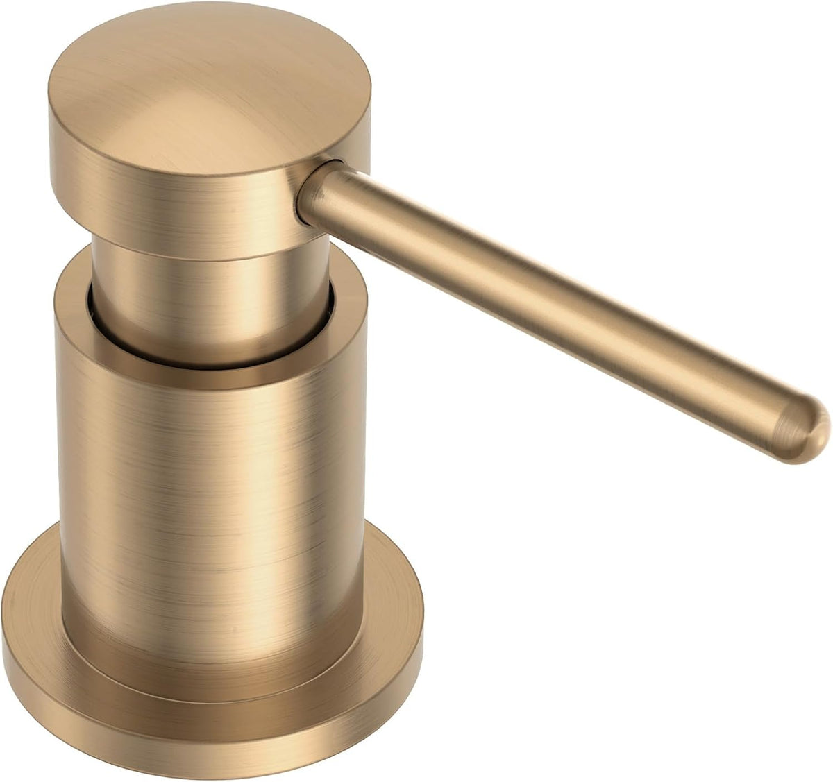 Lava Odoro Champagne Gold Soap Dispenser for Kitchen Sink, Modern Brass Built in Countertop Pump