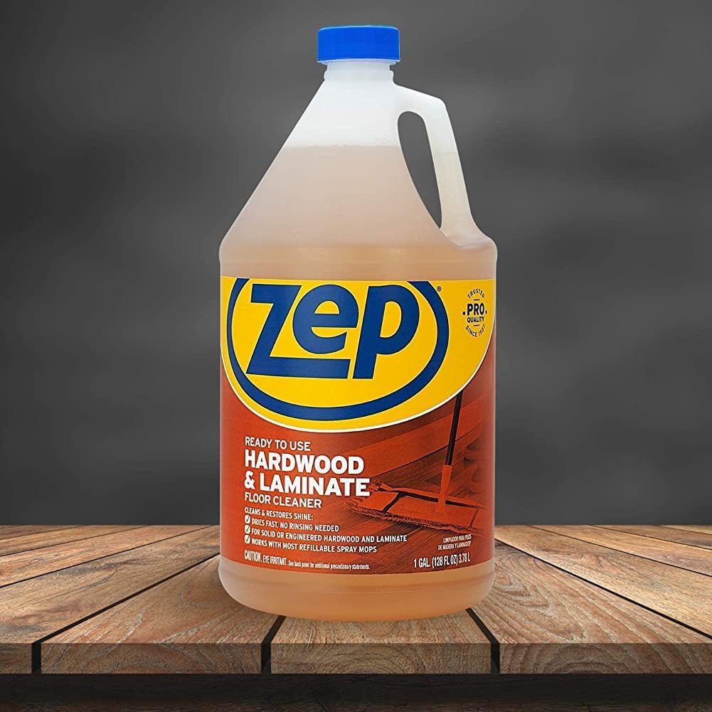 Zep Industrial Hardwood and Laminate Floor Cleaner - 1 Gallon - ZUHLF128 - Removes Spots, Stains
