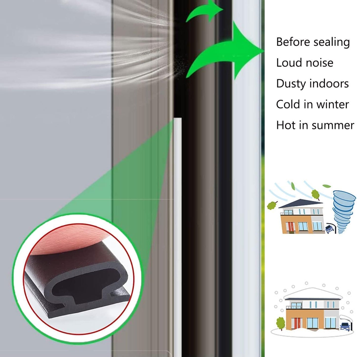 Brown Rubber Weather Stripping Door Seal Strip, D Shape Door Rubber Weather Seal Strip