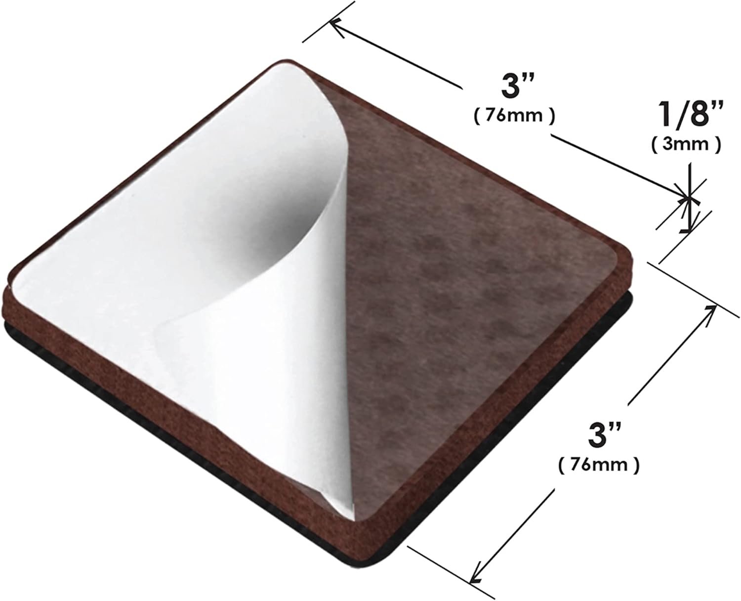 Slipstick GorillaPads Non Slip Furniture Pads/Gripper Floor Protectors (Set of 4) 3 Inch Square