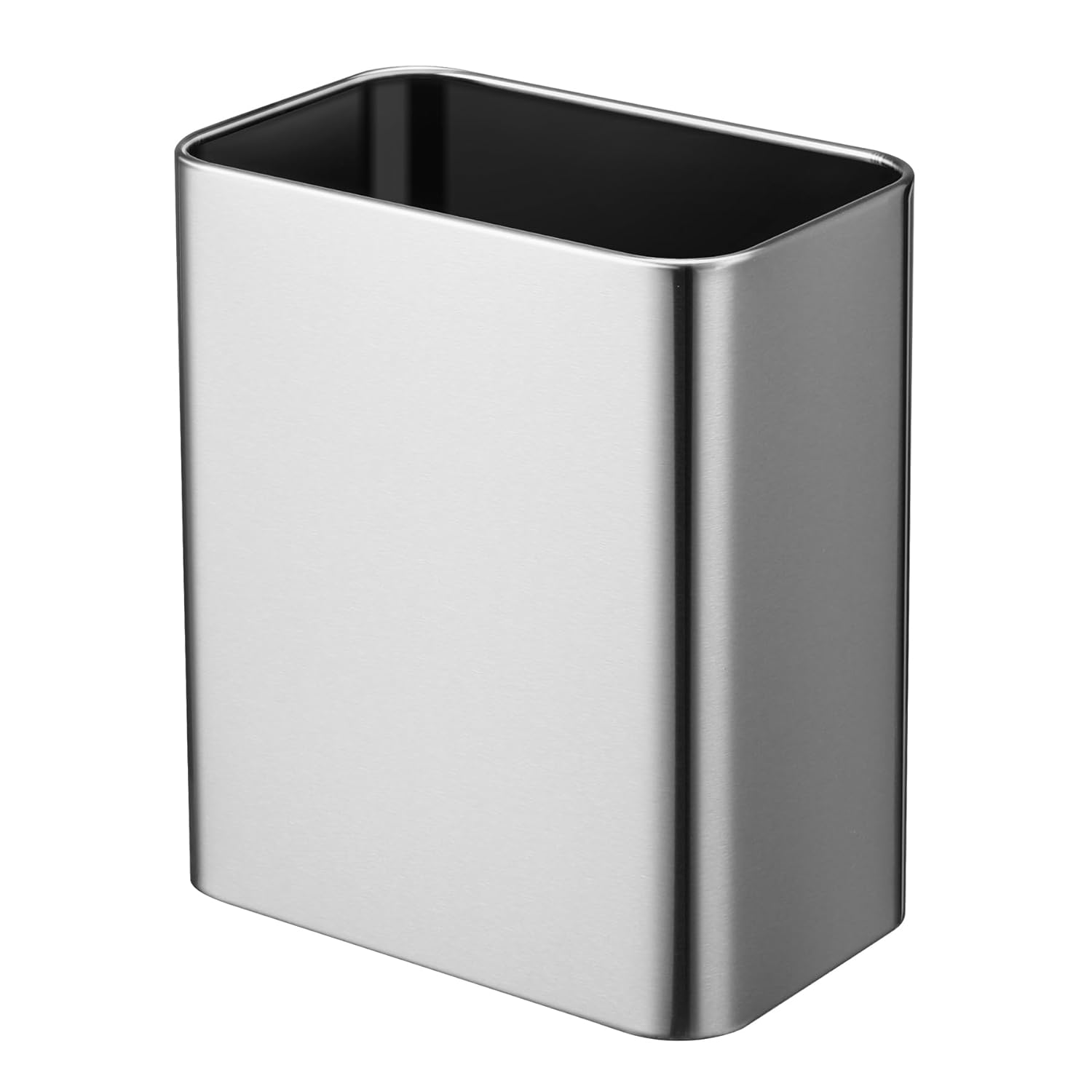 TIPGO Small Metal Trash Can, 2.1 Gallon Slim Trash Can for Bathroom, Wastebasket Garbage Bin for