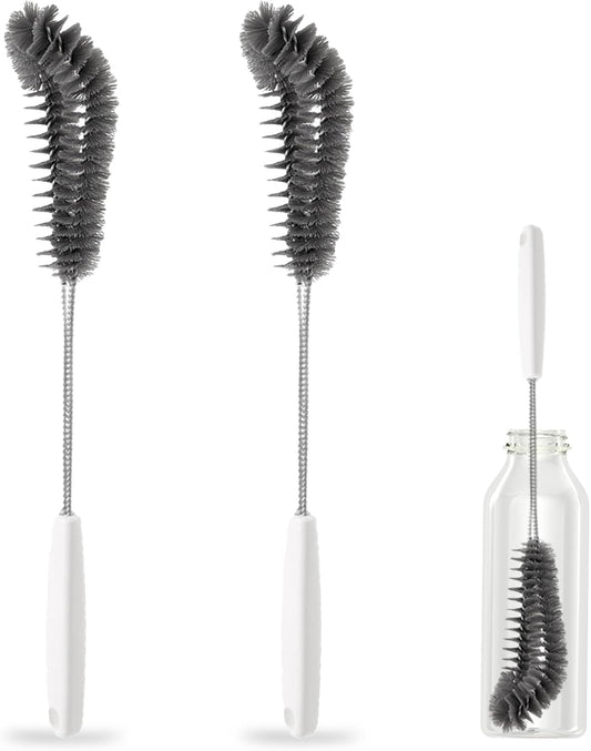 16 inches Long Handle Black Bottle Cleaning Brushes - Perfect for Baby Bottles, Sports Bottles