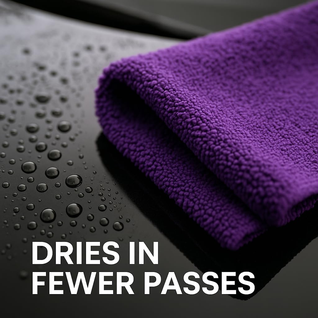 PAKS - 3 Pack Reusable Microfiber Towels - 16x24 Micro Fiber Towels Car Detailing - Plush Auto