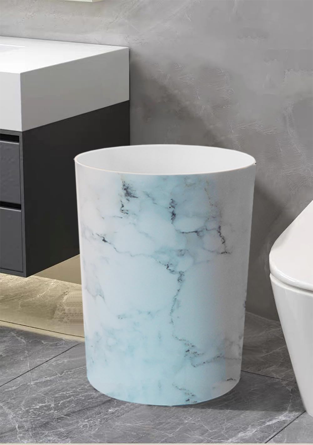 Feisco Small Trash Can for Bathroom, 2 Gallon Trash Can Trash Bin Wastebasket Garbage Can for