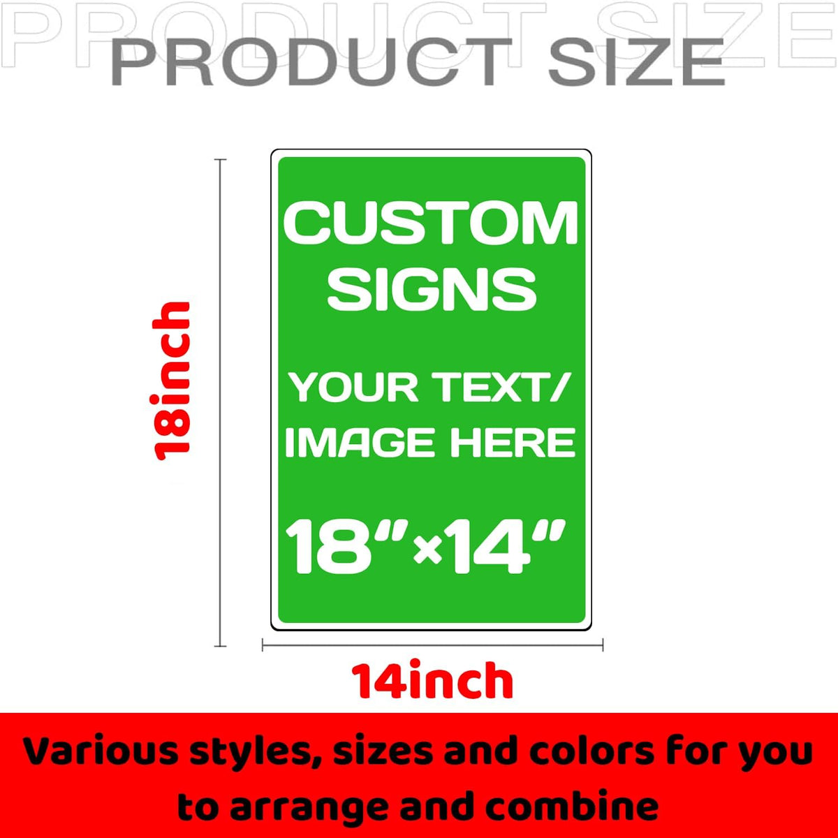 Personalized Aluminum Weatherproof Metal Signs - Multiple Sizes, Custom Text & Picture, Hazard