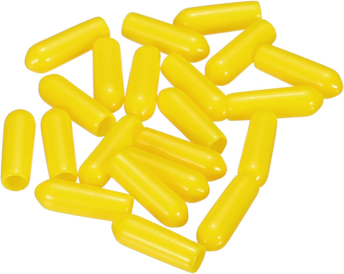 uxcell 20pcs Rubber End Caps 4mm ID Vinyl PVC Round Tube Bolt Cap Cover Screw Thread Protectors