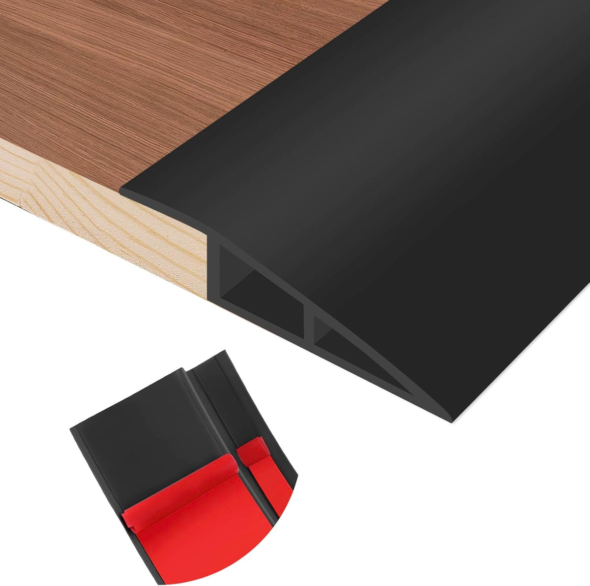 Floor Transition Strip Self Adhesive Vinyl Door Threshold for Doorways Carpet Edging Trim Overlap