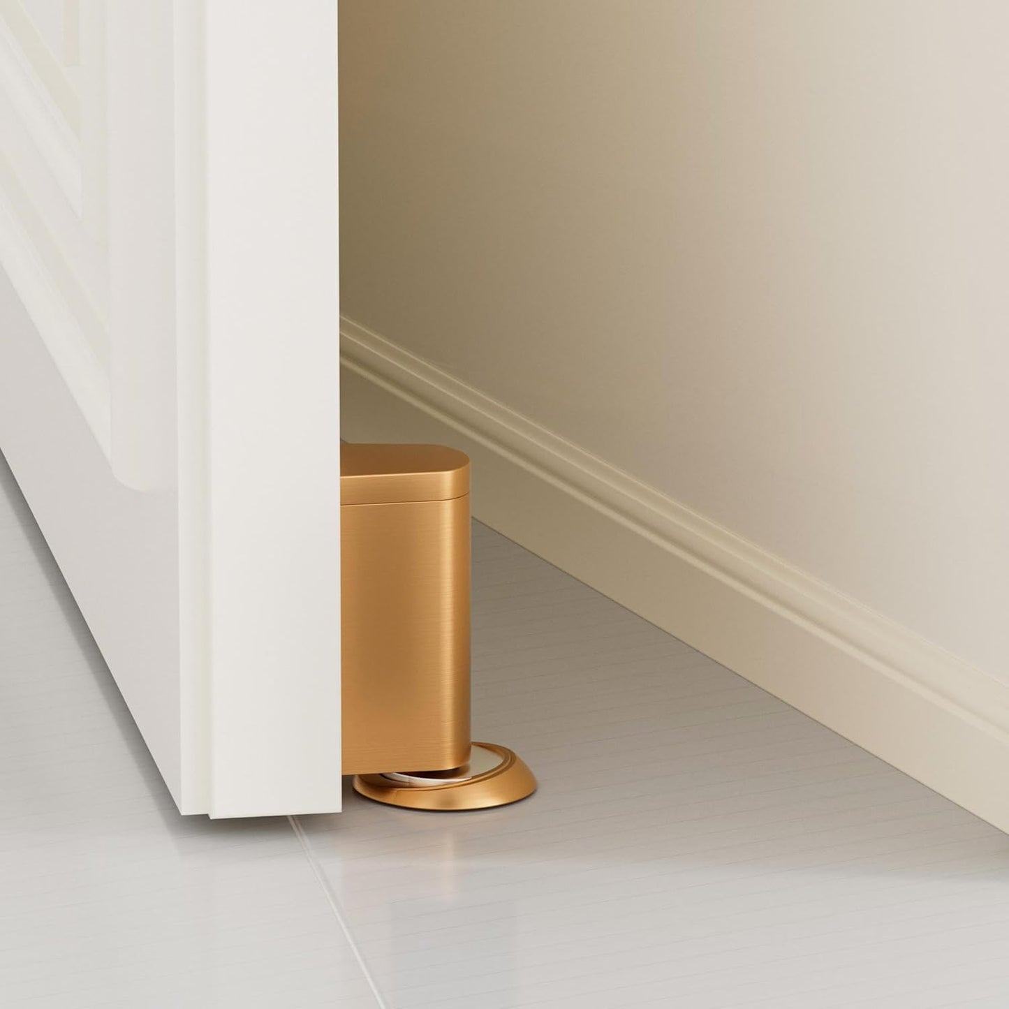 Windproof Magnetic Door Stoppers, 0-0.78" Stroke Mechanical Doorstop, No-Hole Flooring Door Suction