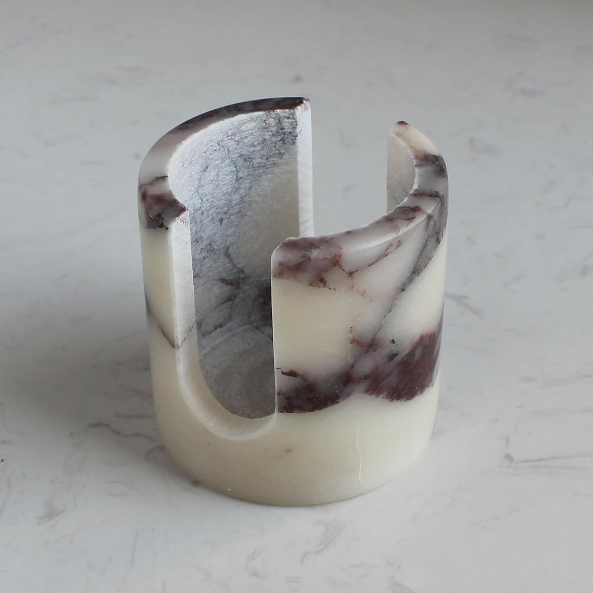 Natural Calacatta Viola Marble Sponge Holder for Kitchen Counter, Drying Rack, Sponge Caddy for
