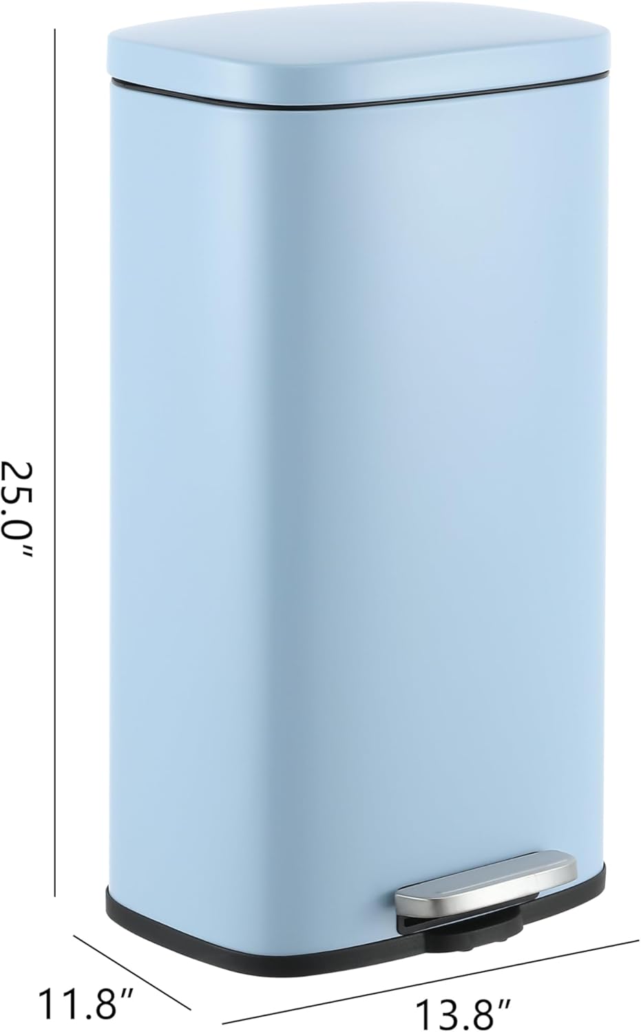 happimess HPM1011G Curtis 8-Gallon Step-Open Trash Can, Fingerprint Resistant, Modern, Minimalistic