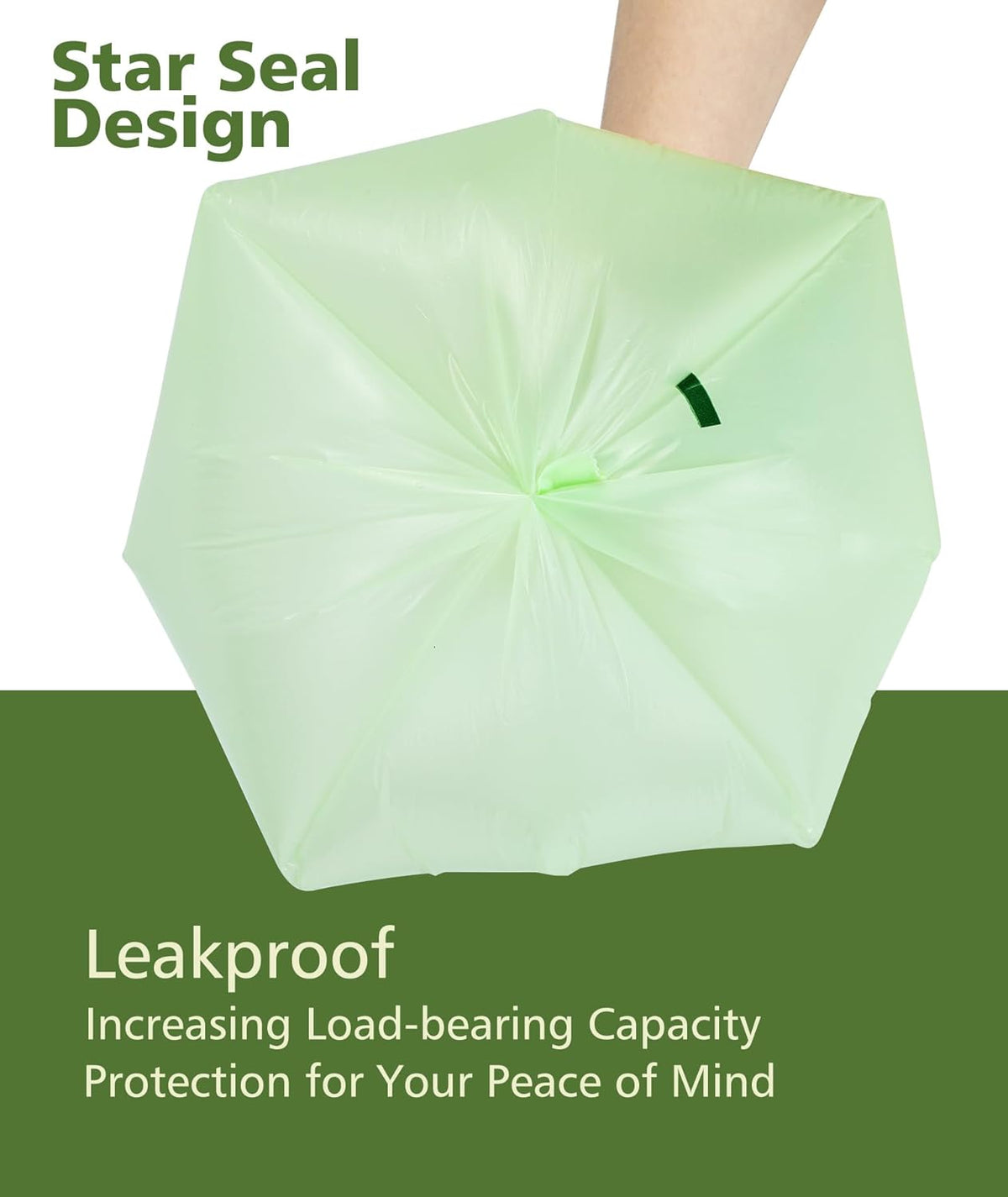 AYOTEE Small Compost Bags 2.6 Gallon Trash Bag, 150 Count Compostable Trash Bags 2.6 Gallon Compost