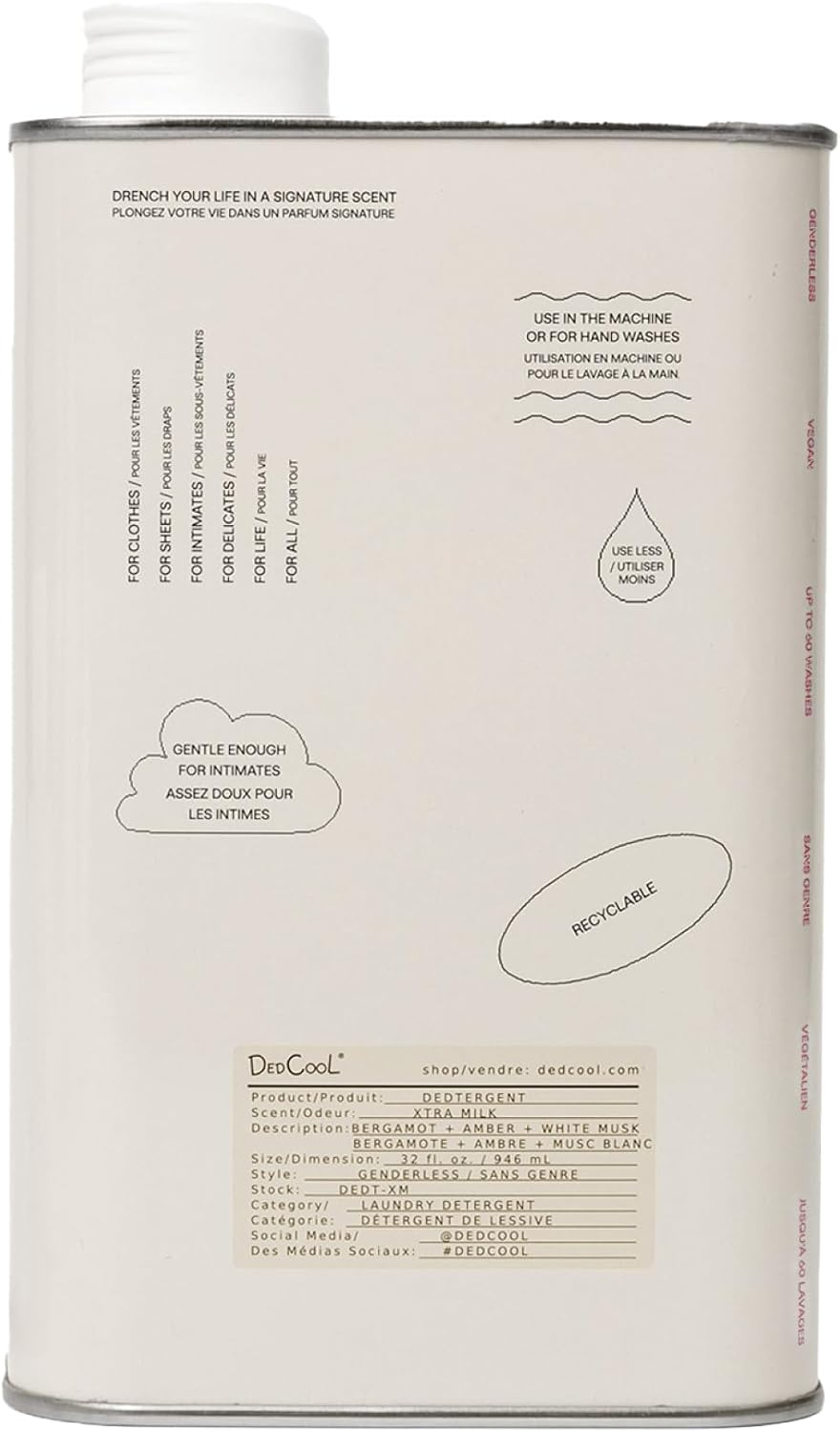 DedCool Liquid Laundry Dedtergent | Xtra Milk | Luxurious Fragrance Detergent | Removes Stains |