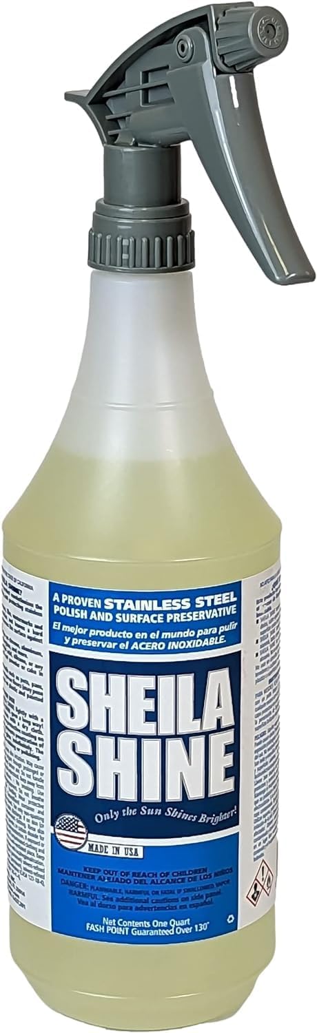 Sheila Shine 32 Oz. Stainless Steel Cleaner and Polish Trigger Spray, Protect Household Kitchen