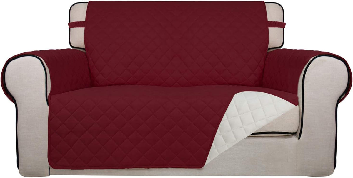 PureFit Reversible Quilted Sofa Cover, Water Resistant Slipcover Furniture Protector, Washable