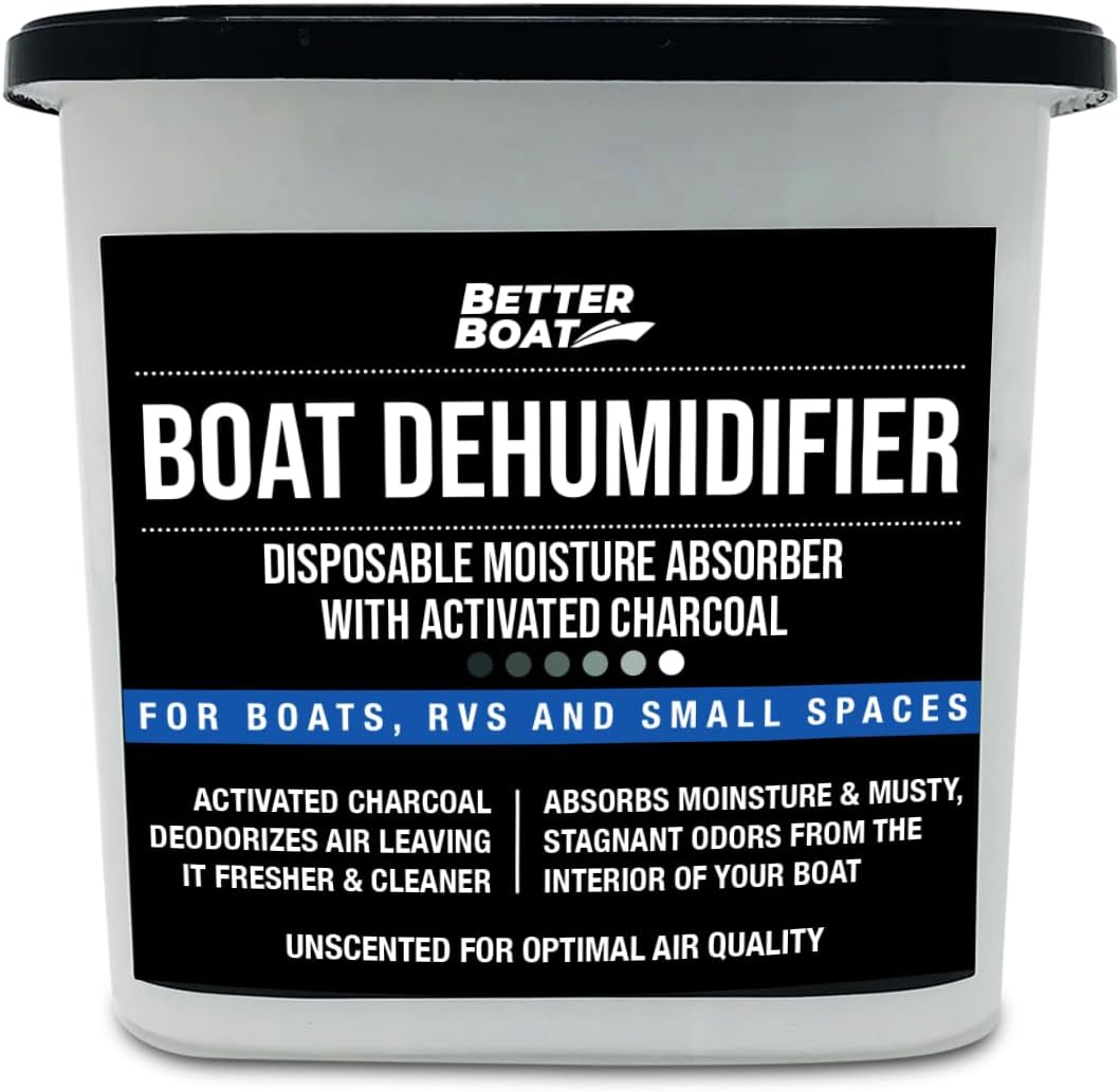 Moisture Absorber and Boat Dehumidifier, Charcoal Odor Remover for Damp Smell and Humidity