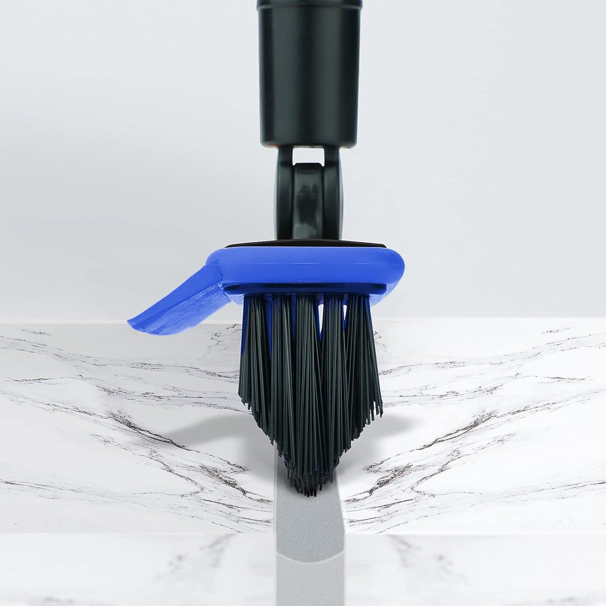 2 in 1 Floor Scrub Brush Grout Brush with 57.8" Long Handle,120°Rotatable Shower Tile Grout