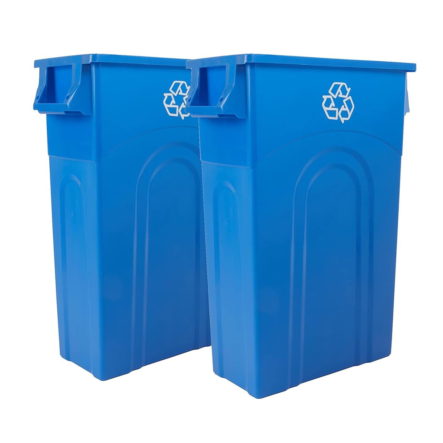 United Solutions Highboy Recycling Container, 23 Gallon, Space Saving Slim Profile and Easy Bag