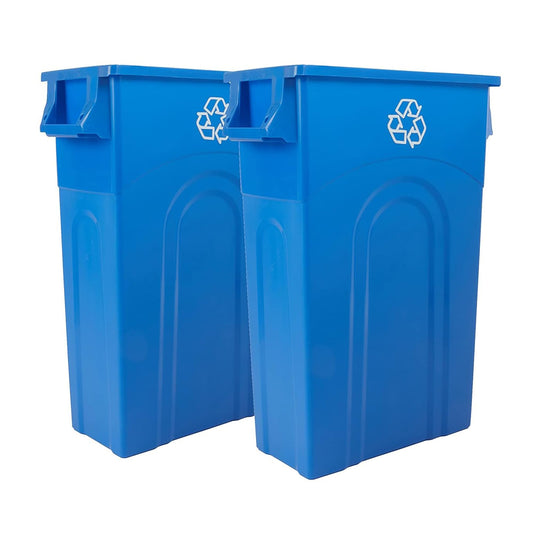 United Solutions Highboy Recycling Container, 23 Gallon, Space Saving Slim Profile and Easy Bag