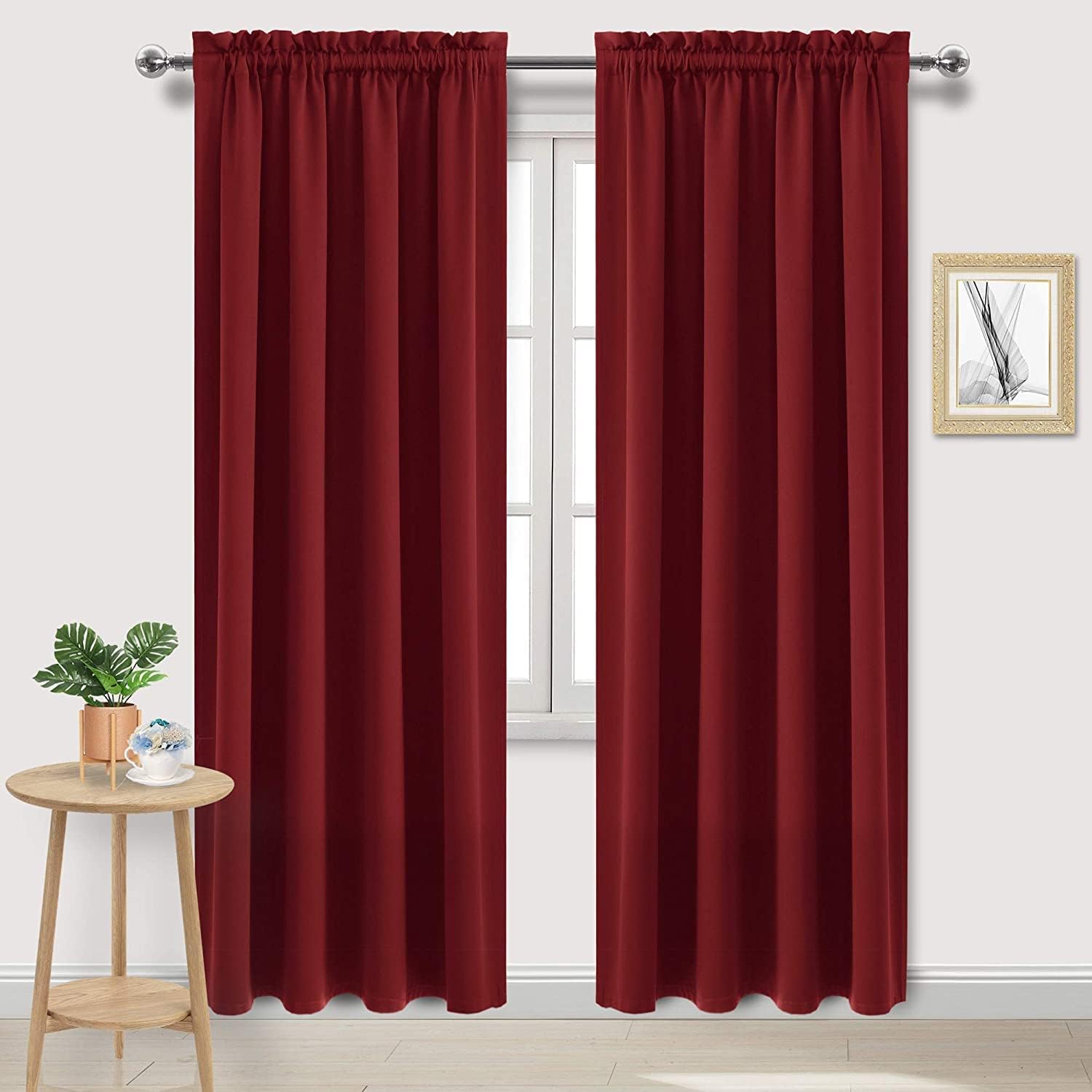DWCN Christmas Blackout Curtains Room Darkening Thermal Insulated Bedroom Curtains Window Curtain