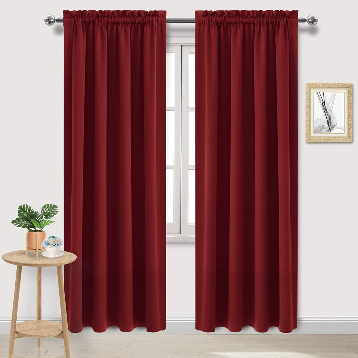 DWCN Christmas Blackout Curtains Room Darkening Thermal Insulated Bedroom Curtains Window Curtain
