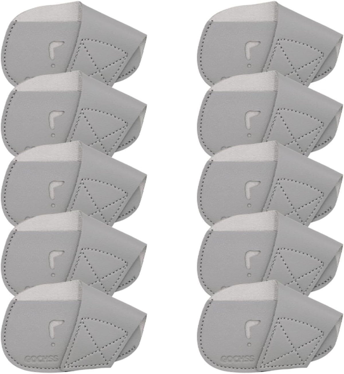 I Golf Iron Headcovers 10pcs PU Fit Both Right-Handed Clubs Golf Club Protector for Titleist