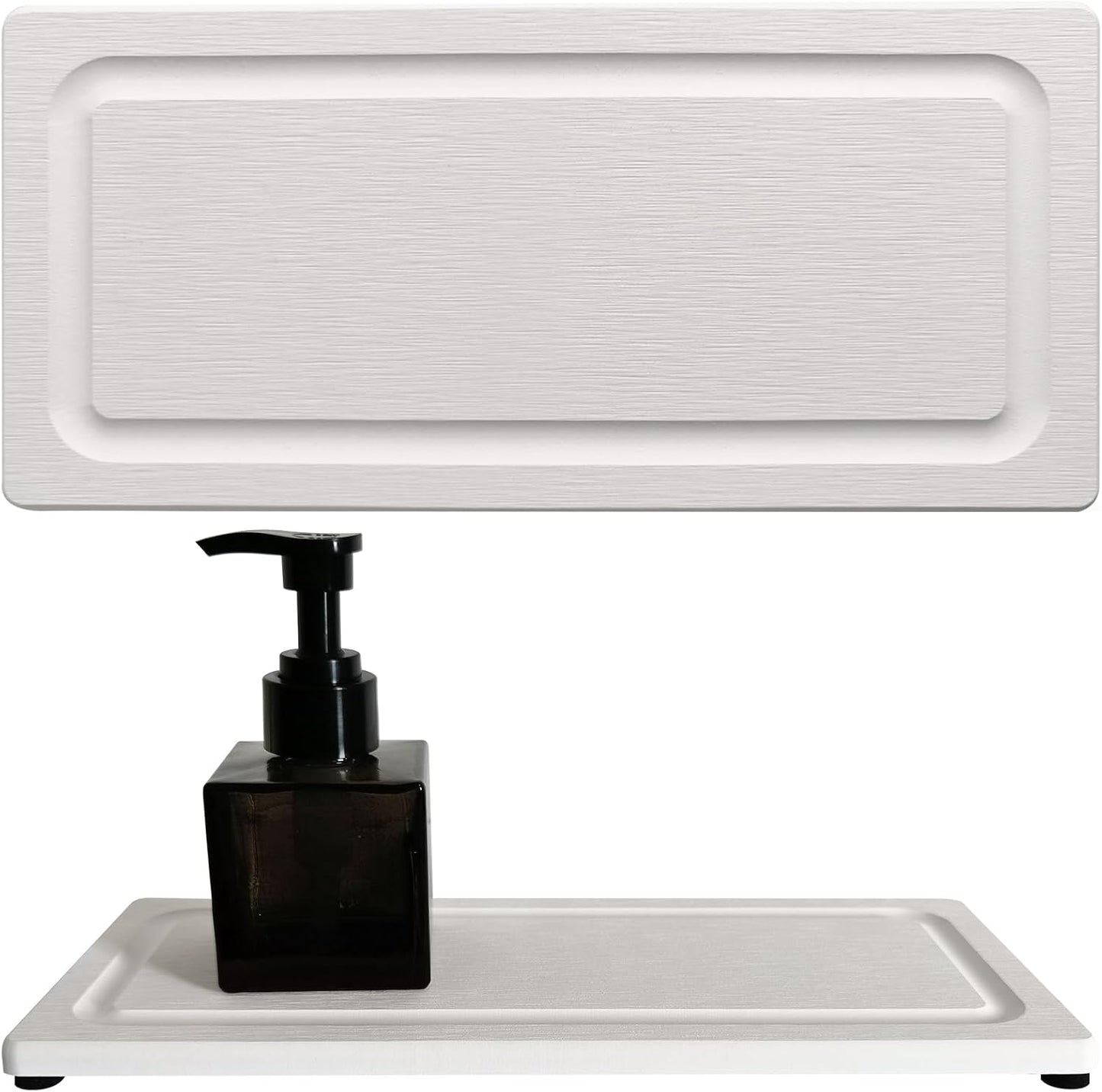 2 PCS Fast-Drying Stone Trays for Bathroom Sink & Kitchen Counter, Water Absorbing Diatomite Sink