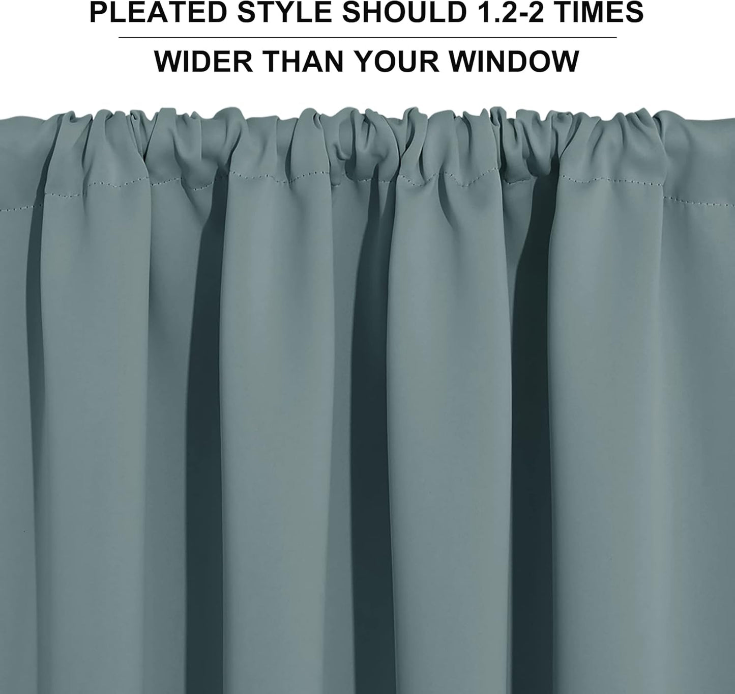 RYB HOME Blackout Curtains for Kitchen, Over Sink Privacy Curtains Window Decor, Thermal Insulating