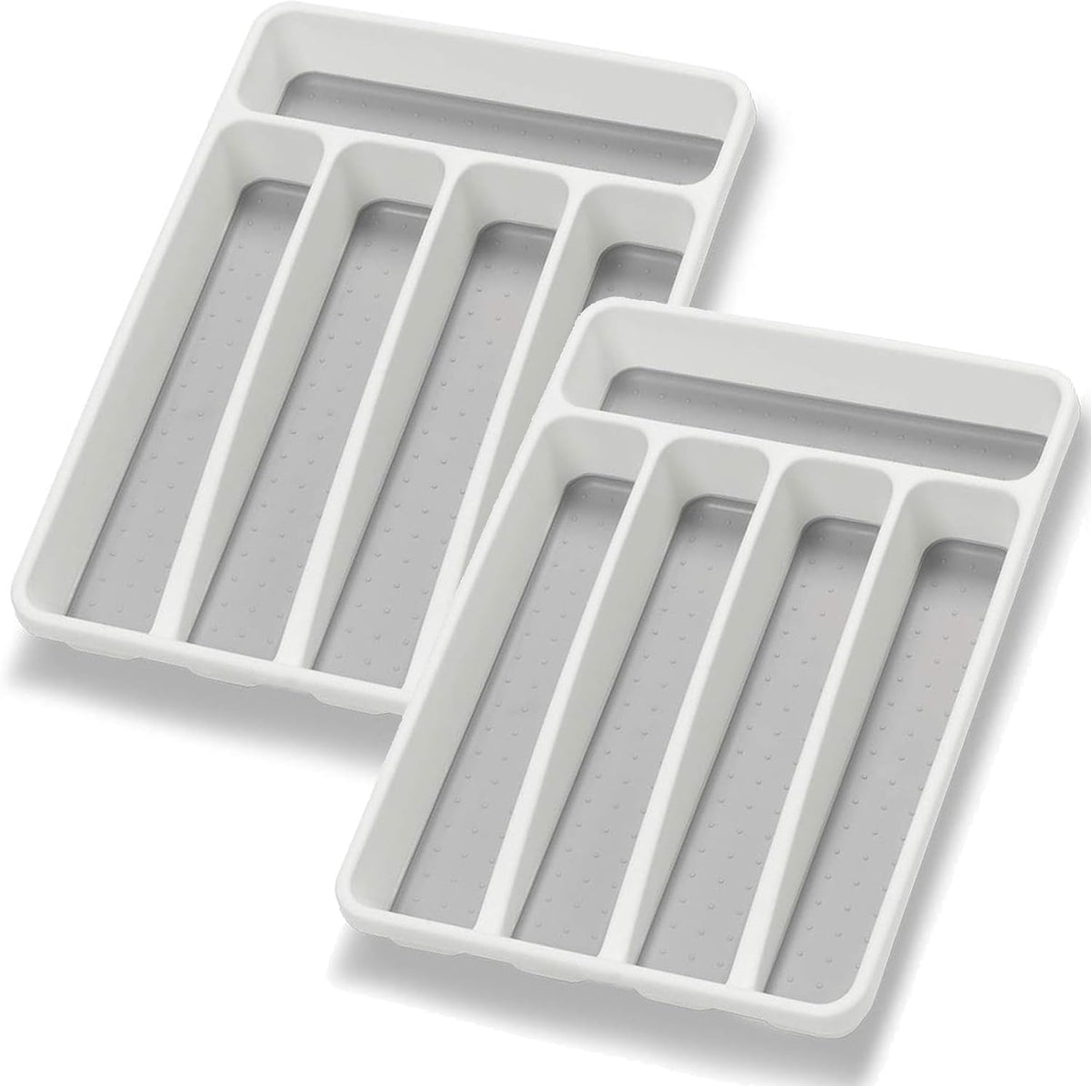 Silverware Organizer 2 Pieces Utenisl Organizer Holder Kitchen Drawer Organizer Plastic Silverware