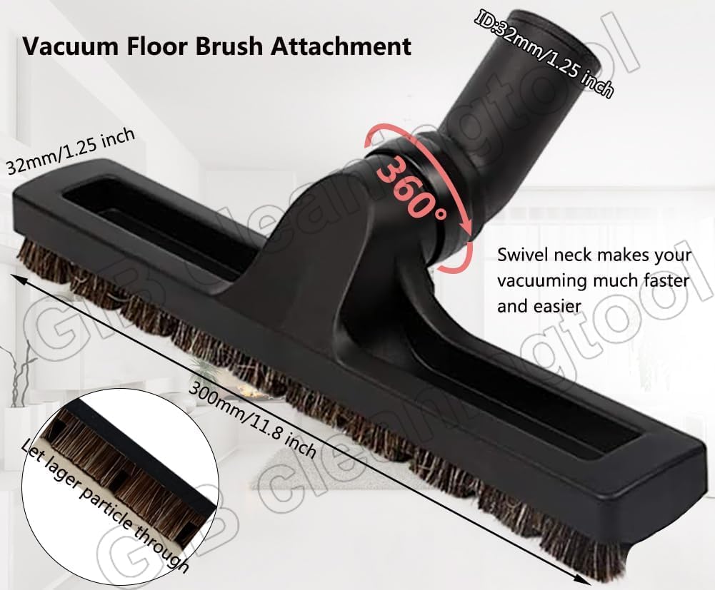 9 Pcs Universal Vacuum Attachments & Brushes for Shop Vac Accessories with 2 1/2" to 1 1/4" & 1