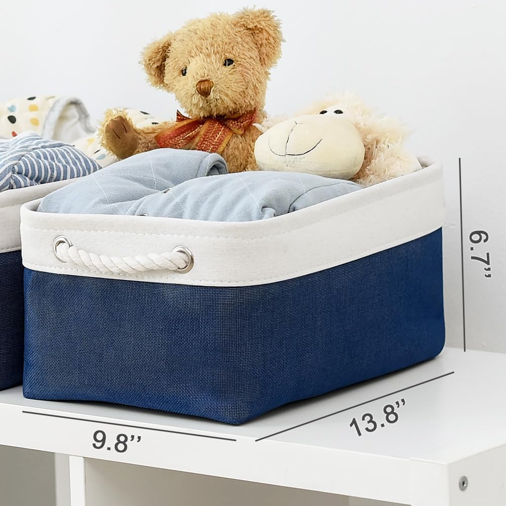 TheWarmHome Storage Bins for Shelves - 1 Pack 13.8x9.7x6.7 inch Collapsible Storage Basket for