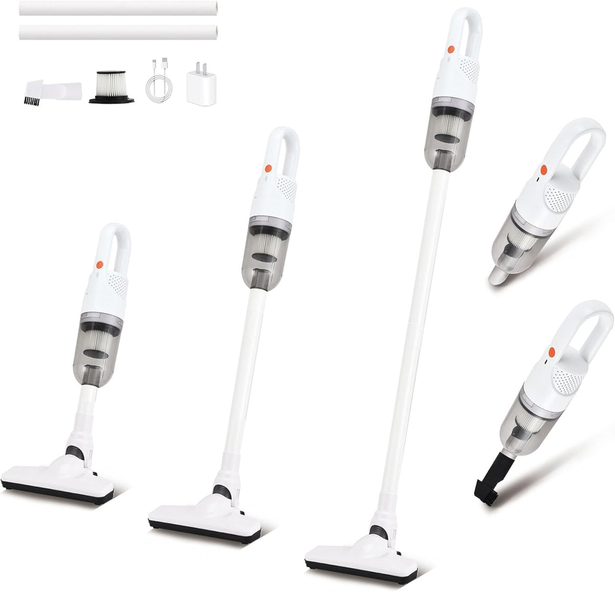 Handheld Vacuum Cleaner,Ultra-Lightweight Mini Portable Vacuums for Home, 6 in 1 Stick Vac Cleaners