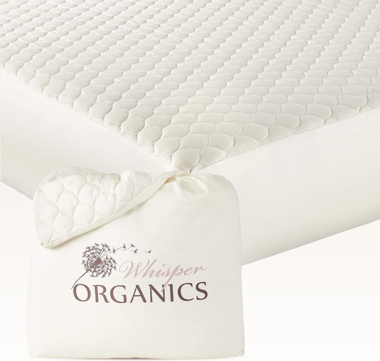 100% Cotton Organic Mattress Pad - Breathable & Cooling Mattress Protector Queen Size - Premium