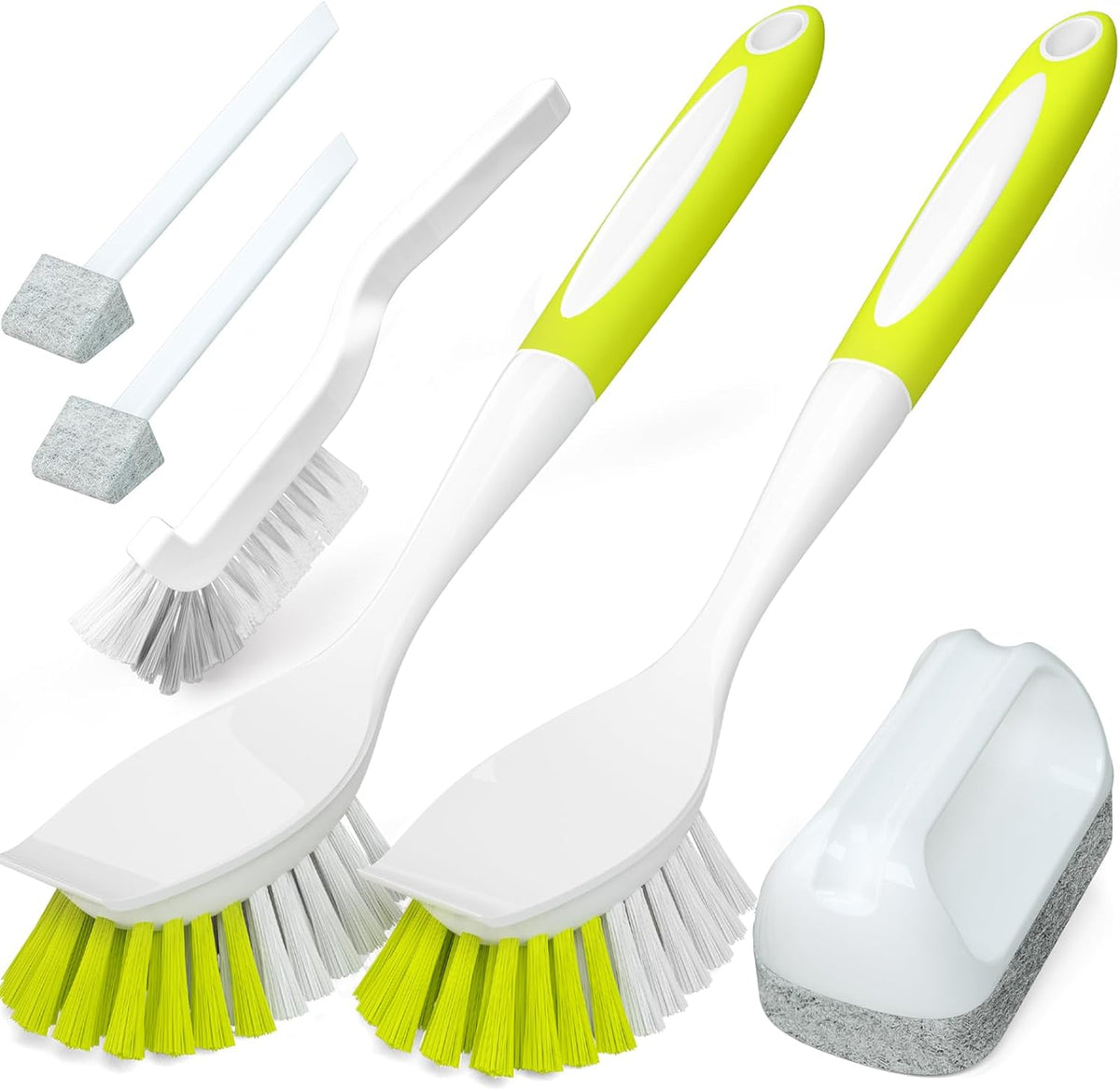 Holikme Cleaning Brush Set, Scouring Pad for Cleaning, Groove Gap Brushes for Pot, Pan, Kitchen