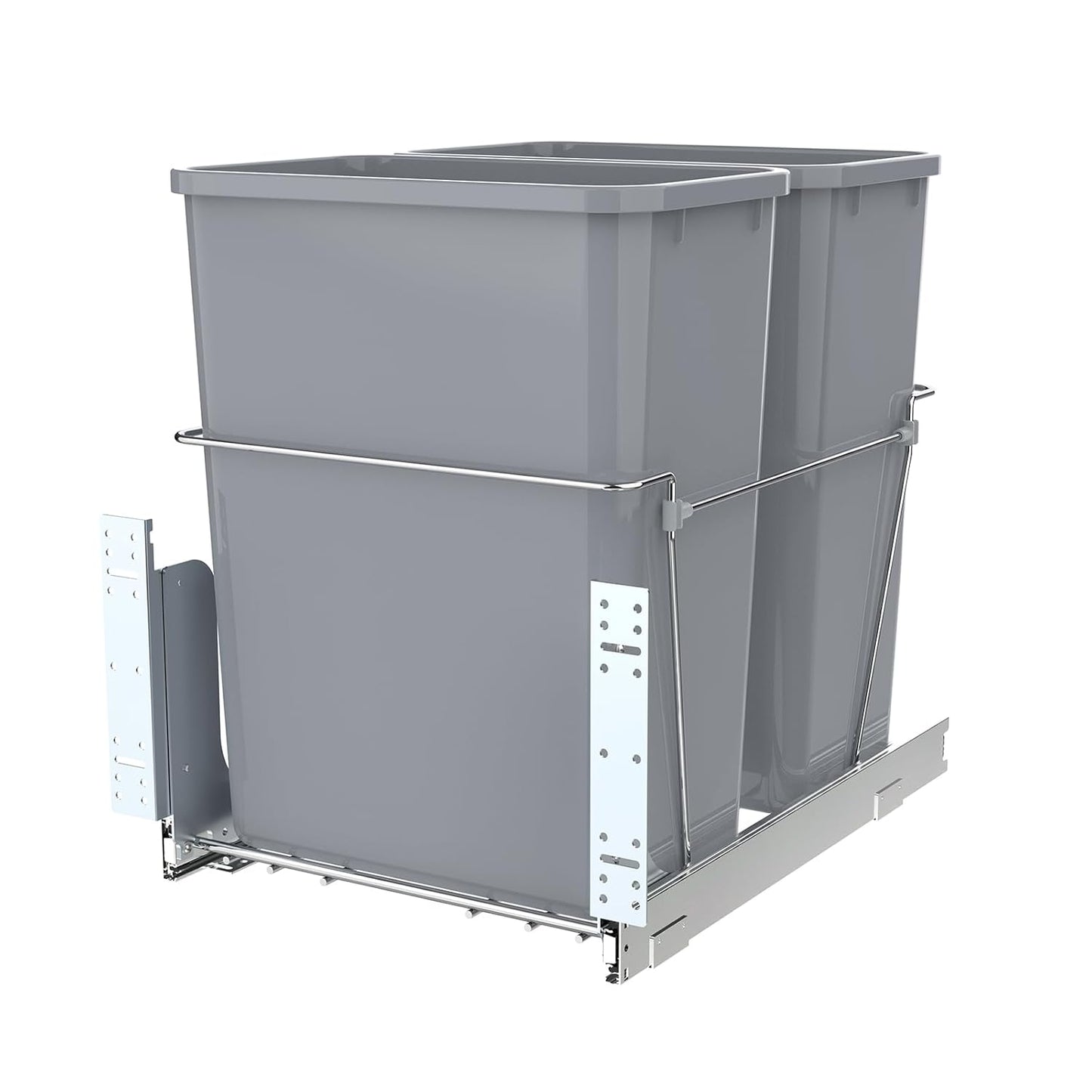 Double Pull-Out Trash Can for Under Kitchen Cabinets Include Double 35QT Trash Bin Doesn't Include