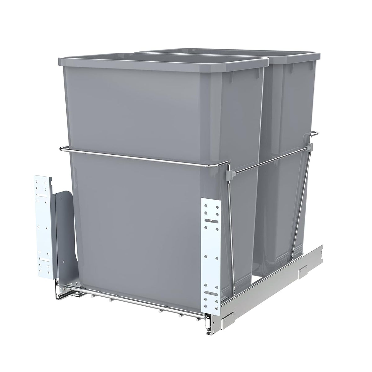 Double Pull-Out Trash Can for Under Kitchen Cabinets Include Double 35QT Trash Bin Doesn't Include