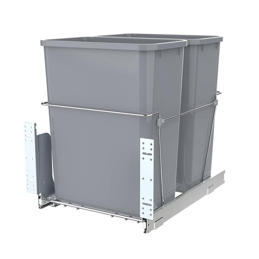 Double Pull-Out Trash Can for Under Kitchen Cabinets Include Double 35QT Trash Bin Doesn't Include
