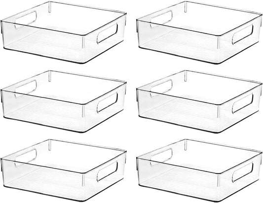 Clear Plastic Storage Bins, Pantry Organizers and Storage or Kitchen Organization and Storage