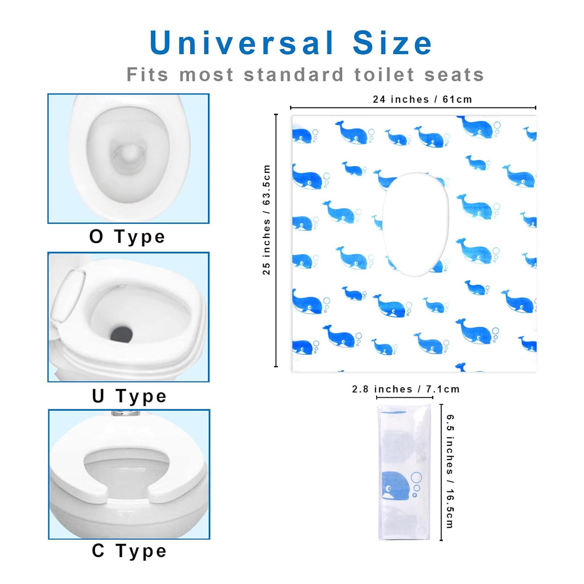 41 Pack Toilet Seat Covers Disposable, Extra Large Disposable Toilet Seat Covers for Adults