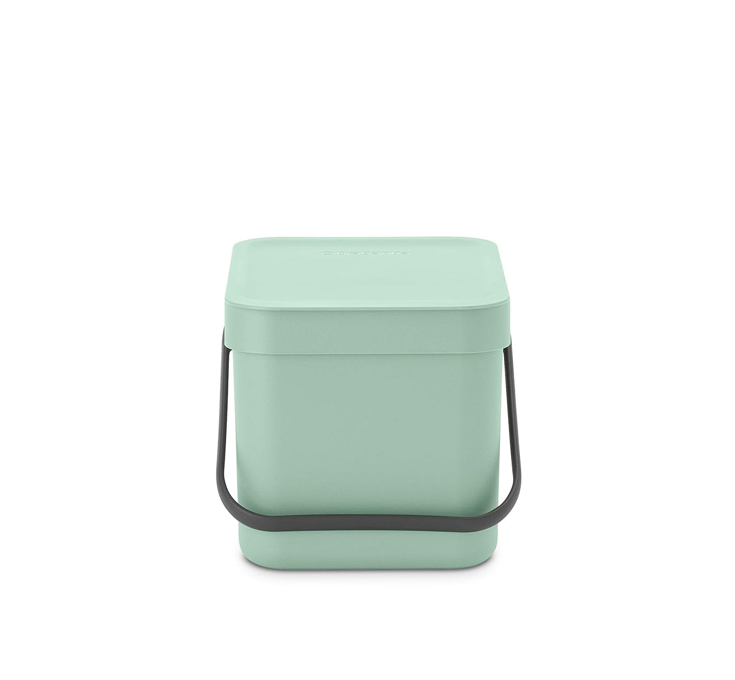 Brabantia Sort & Go Food Trash Can (1.6 Gal/Jade Green) Small Countertop Kitchen Compost Caddy with